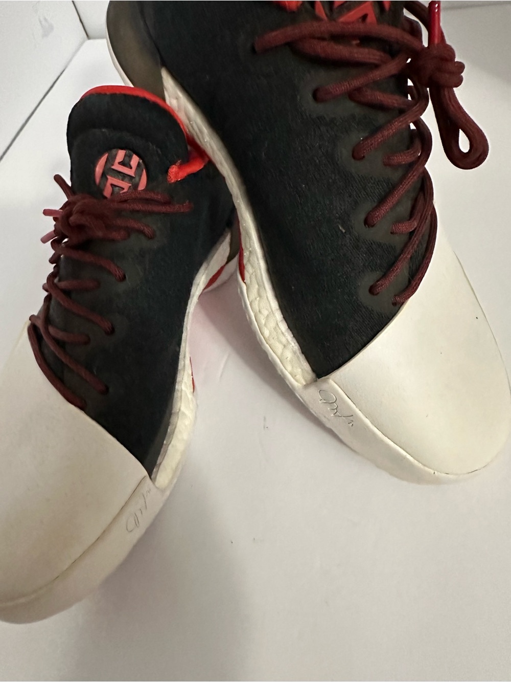 Adidas Harden Vol. 1 'Pioneer' Basketball Shoes Black Red White - Boys Size 6
